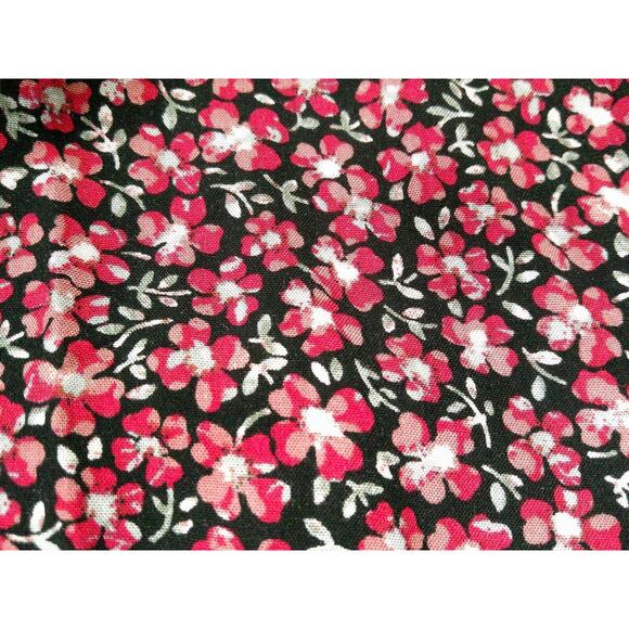 Loft Long Sleeve Side Tie Swing Dress Red Mini Floral Print-NWT Women's Large - Picture 6 of 10